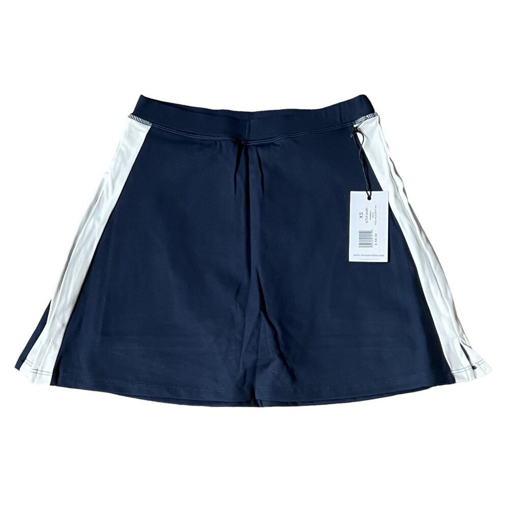 WeWoreWhat NWT Active Skort Tennis Skirt Sz XS Womens Blue and Optic White Revol - Picture 5 of 9